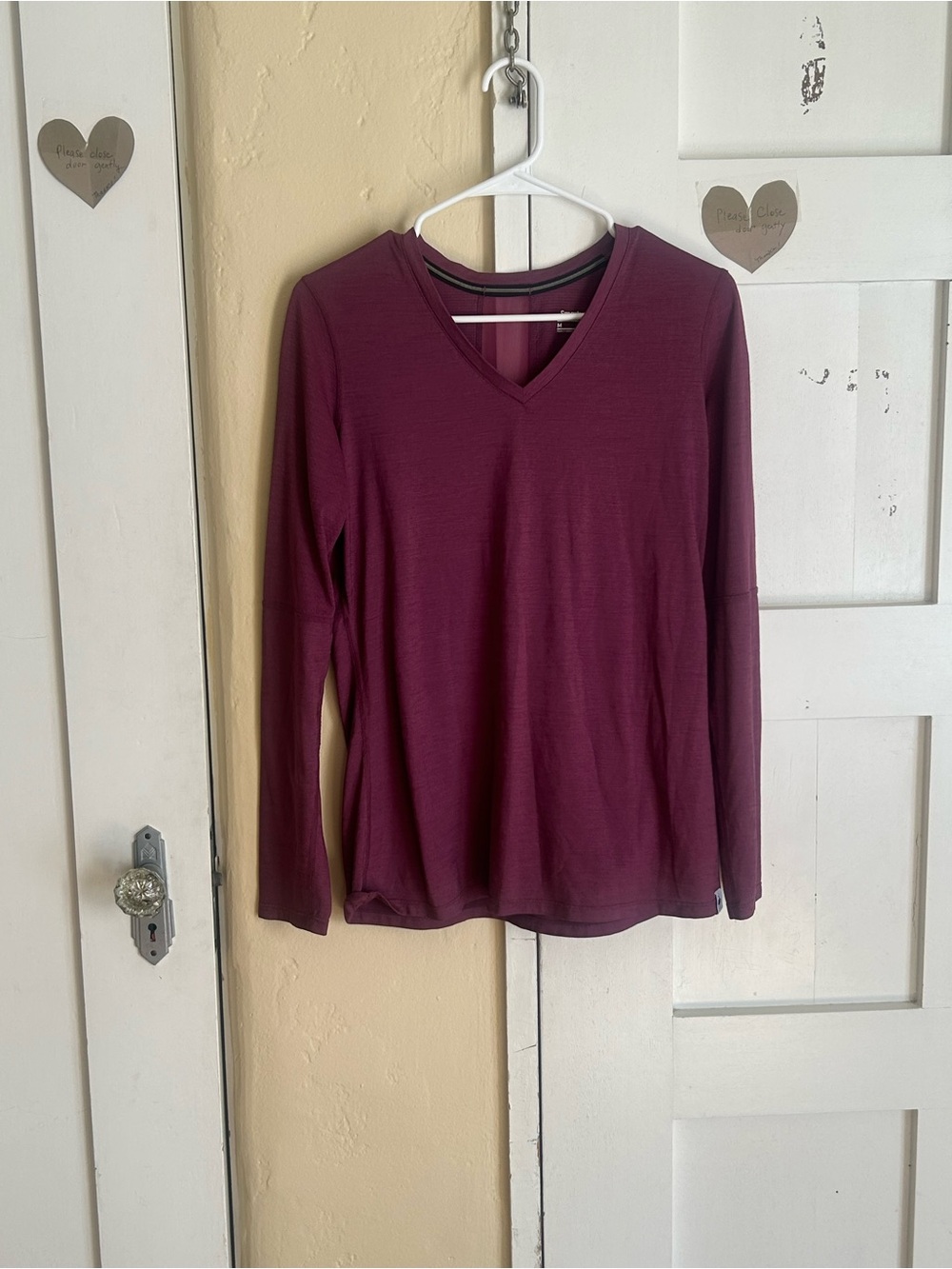 Smartwool Athleisure Merino Blend Fuschia Deep Plum Breathable Mesh Insert Med